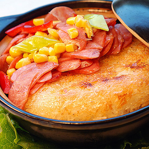 功夫煲仔玉米火腿煲仔飯