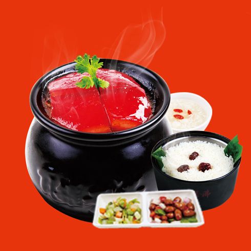 瓦罐香沸小吃快餐-紅燒肉套餐 
