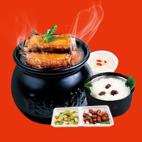 瓦罐香沸小吃快餐-醬香排骨套餐