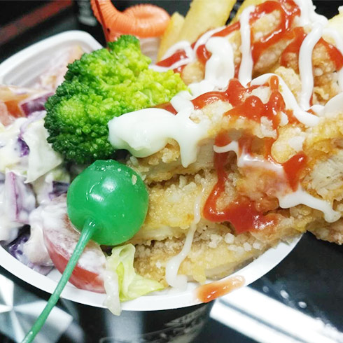 吃貨壹號(hào)牛排杯-香甜炸雞排
